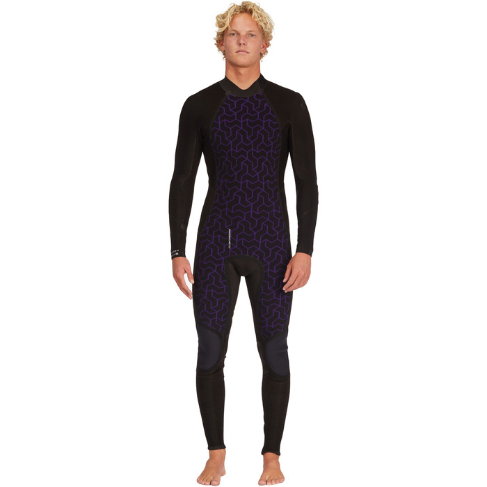 2023 Billabong Dos Homens Absolute 4/3mm Back Zip Wetsuit Abyw100190 - Preto
